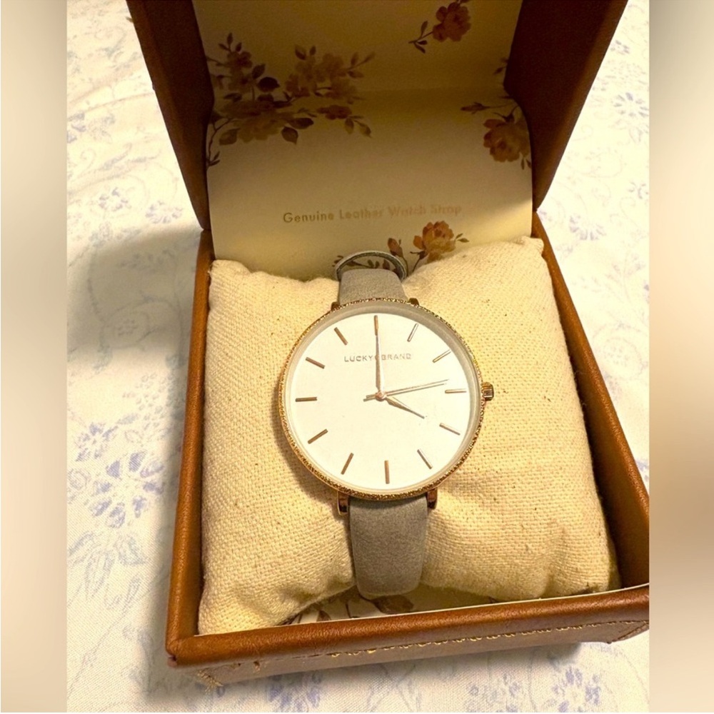 Lucky Brand Gold and Cream Watch